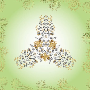 Renkli arkaplanda ilginç karalamalar olan kusursuz desen. Raster illüstrasyonu.