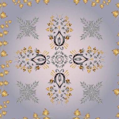 Renkli arkaplanda ilginç karalamalar olan kusursuz desen. Vektör illüstrasyonu.