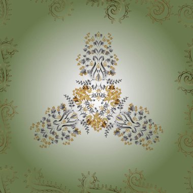 Renkli arkaplanda ilginç karalamalar olan kusursuz desen. Vektör illüstrasyonu.