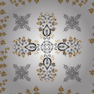 Renkli arkaplanda ilginç karalamalar olan kusursuz desen. Vektör illüstrasyonu.