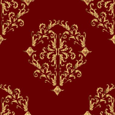 Renkli arkaplanda ilginç karalamalar olan kusursuz desen. Raster illüstrasyonu.