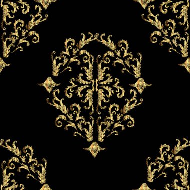 Renkli arkaplanda ilginç karalamalar olan kusursuz desen. Vektör illüstrasyonu.