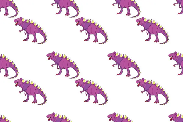 Modèle Géométrique Sans Couture Avec Des Dinosaures Dinosaures Colorés Ressemblant — Photo