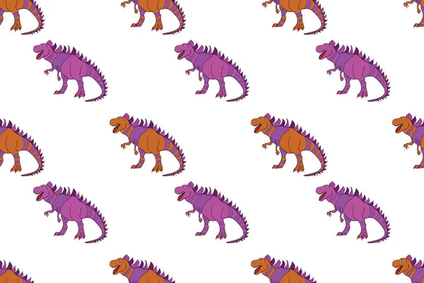 Padrão Geométrico Sem Costura Com Dinossauros Dinossauros Coloridos Semelhantes Lagartos — Fotografia de Stock