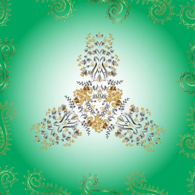 Renkli arkaplanda ilginç karalamalar olan kusursuz desen. Vektör illüstrasyonu.