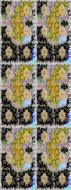 Çiçek deseni. Duvar kâğıdı barok, İspanyol kumaşı. Kusursuz raster arka plan. Kahverengi ve bej renklerde altın elementler. Şekil grafik deseni.