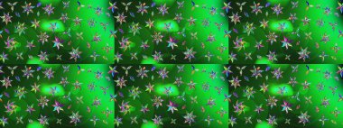 Yapraklı çiçekler ve rengarenk papatya çiçekleri. Eskiz arkaplan modeli. Raster - stok.