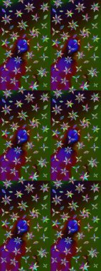 El yapımı çiçek ve bitki koleksiyonu. Raster illüstrasyonu. Eskiz tarzı yeşil ve kahverengi renkler. Şirin karalamalı çiçek desenli çizim. Raster illüstrasyonu.