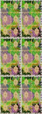 Çiçek deseni. Duvar kâğıdı barok, İspanyol kumaşı. Kusursuz raster arka plan. Kahverengi ve bej renklerde altın elementler. Şekil grafik deseni.