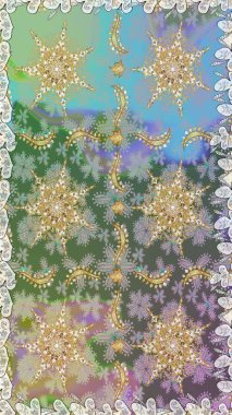 Raster altın pürüzsüz desen. Arkaplan, kumaş, altın duvar kağıdı. Düz elle çizilmiş klasik koleksiyon. Altın elementlerle nötr ve gri renklerde altın desen.