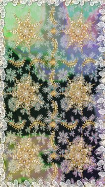 Klasik klasik klasik arka plan. Kusursuz klasik raster altın desenli. Gri ve nötr renklerde altın desenler ve altın elementler. Geleneksel oryantasyon süsü.