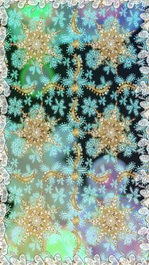 Kusursuz klasik raster nötr, mavi ve altın desenli. Klasik klasik klasik arka plan. Geleneksel oryantasyon süsü.