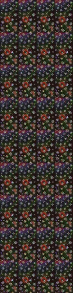 Sevimli çiçek raster deseni. Renkli çiçekler. Renkli Bahar Teması eskiz kalıbı. Düz Çiçek Elementleri Tasarımı.