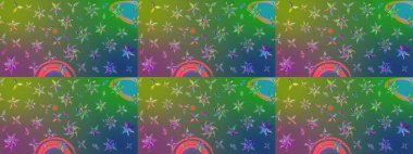 Robot resim. Çiçekli bahar çiçekleri. Küçük çiçekte güzel bir desen. Küçük renkli çiçekler. Moda baskıları için zarif bir şablon. Motley illüstrasyonu.