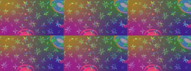 Arkaplan dokusu, duvar kağıdı, mor ve mor renkli çiçek teması. Soyut etnik raster çizim kalıbı. Kabile sanatı boho baskısı, klasik çiçek arkaplanı.