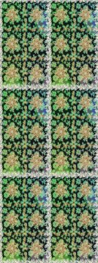 Lüks, kraliyet ve Viktorya dönemi konsepti. Gri ve yeşil yerine altın rengi klasik barok çiçekli desenler. Altın element gri ve yeşil renklerde. Süslü raster dekorasyonu.