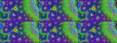 Raster illüstrasyonu. Küçük çaplı çiçeklerdeki basit şirin desenler. Tekstil veya kitap kapakları, imalat, duvar kağıtları, baskı, hediye paketi ve yapıştırma kitabı için çiçek eskiz geçmişi.