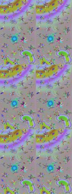 Eskiz Vintage Çiçek Deseni. Raster Kalça dokusu deseni.