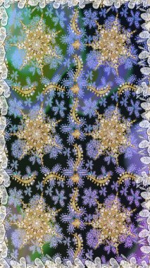 Gri renkli Royal retro. Altın şablon. Klasik çiçek dokusu. Kusursuz desenli altın elementler. Raster illüstrasyonu. Kart, duvar kağıdı, ambalaj, tekstil için klasik tasarım.