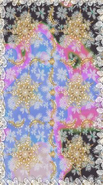 Gri renklerde altın tekrarlayan elementlerle soyut arkaplan. Kusursuz oryantal klasik altın desen.