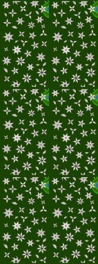 Arkaplan dokusu, duvar kağıdı, yeşil ve nötr renklerde çiçek teması. Kabile sanatı boho baskısı, klasik çiçek arkaplanı. Soyut etnik raster çizim kalıbı.