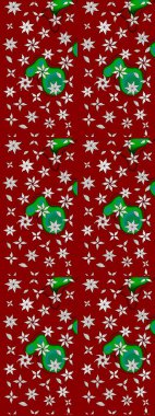 Çiçekli karalama şeklinde Raster çiçek deseni. Raster illüstrasyonu. Kibarca, bahar çiçekleri kırmızı ve nötr renklerde.