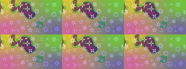 Organik elementler. Raster deseni. Suluboya etkisi. Botanik çizim deseni.