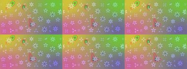 Çiçekli yumuşak bir eskiz şekli. Tarafsız ve yeşil renklerde bahar çiçekleri. Raster illüstrasyonu. Raster çiçekleri klasik tarzda resmedilir..