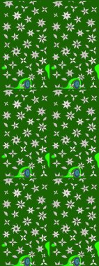 El çizimi. Yeşil ve nötr renklerde çiçekler. Çiçekli eskiz deseni. Suluboya çizimi.