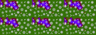 Düz Çiçek Elementleri Tasarımı. Karalama çiçeği. Raster illüstrasyonu. Güzel kumaş deseni. Zentangle soyut çiçekleri. Renkli Bahar Teması çizim şablonu.