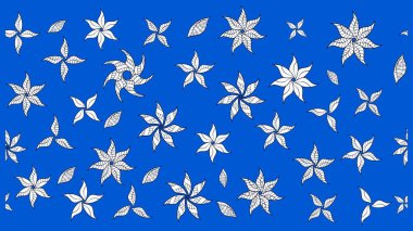 Çiçeksel elementlerle süslenmiş zarif raster dokusu. Küçük çiçekte hoş bir çiçek deseni var. Parlak çiçekli mavi ve nötr renkler üzerine soyut çizim deseni.