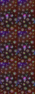 Raster illüstrasyonundaki çiçek desenli çizim. Düz Çiçek Elementleri Tasarımı. Süslü kumaş deseni. Renkli Bahar Teması çizim şablonu.