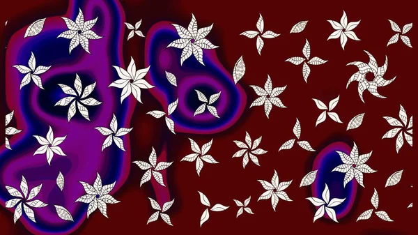 Kırmızı ve kahverengi renkte güzel çiçekli eskiz deseni, suluboya çiçek deseni, duvar kağıdı, kart ya da kumaş için fayanslı. Raster..