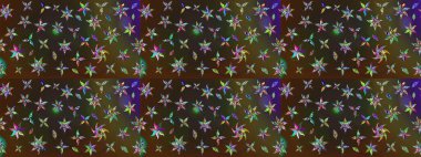 Eski usul küçük çiçekli şirin bir eskiz deseni. Raster illüstrasyonu. Kumaş, duvar kağıdı ve kağıt üzerine baskı yapmak için gelişen arka plan. Moda arka planında parlak buketler.