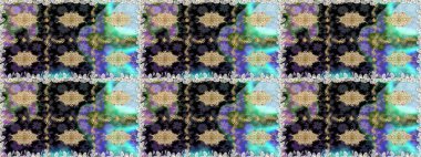 Çiçek deseni. Duvar kâğıdı barok, İspanyol kumaşı. Kusursuz raster arka plan. Kahverengi ve bej renklerde altın elementler. Şekil grafik deseni.