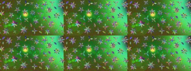 Tropik çiçek desenleri. Raster illüstrasyonu. Renkli çiçekler.