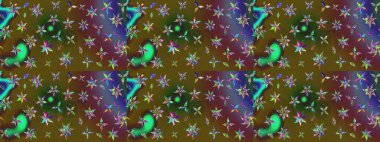 Küçük çiçekli basit bir çiçek çizimi. Renkli şirin çiçekler. Moda baskısı, albüm, ambalaj kağıdı ve duvar kağıdı için zarif dekoratif süslemeler. Raster illüstrasyonu.