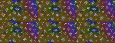 Çizim çiçek deseni duvar kâğıdı olarak kullanılabilir. Renkli çiçekler. Raster illüstrasyonu.