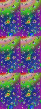 Küçük çiçekteki sevimli çiçek deseni. Güzel karalamalı çiçek desenli çizim. Güzel kumaş deseni. Raster illüstrasyonu.