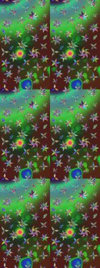 Botanik çizim kalıbı. Organik elementler. Suluboya etkisi. Raster deseni.