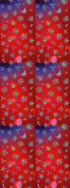 Raster düz çiçek çizim deseni. Hediye ambalaj kağıdı, tebrik kartları, posterler ve pankart tasarımı. Kırmızı ve mor renkte çiçekler.