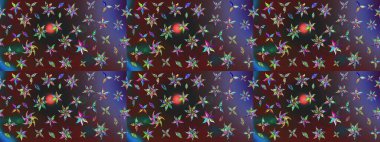 Çiçekler açık. Eskiz arkaplan modeli. Suluboya, elle çizilmiş. Raster stoku.