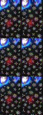 Elle boyanmış suluboya resim çizimleri, çiçekler ve bitkiler. Renkli çiçekler.