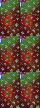 Çiçek desenli eskiz. Renkli çiçekler. Renkli Bahar Teması eskiz kalıbı. Düz Çiçek Elementleri Tasarım Raster illüstrasyonu.