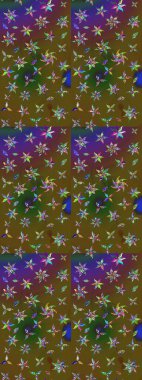 Küçük çiçekteki sevimli çiçek deseni. Raster illüstrasyonu. Tony 'nin kumaş kalıbını çiz. Modaya uygun kumaş deseni.