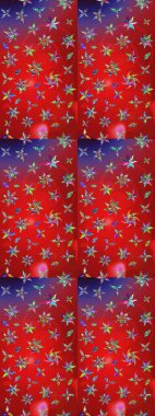 Şirin çiçekler. Çizgi çizimi kalıbı. Raster Moda kumaş deseni.