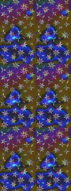 Klasik çiçekler. El çizimi, soyut ve süslü elementler. Yaz çiçekleri teması. Renkler. Suluboya resim taklit Raster illüstrasyonu.