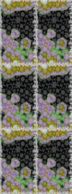 Çiçek deseni. Duvar kâğıdı barok, İspanyol kumaşı. Kusursuz raster arka plan. Kahverengi ve bej renklerde altın elementler. Şekil grafik deseni.