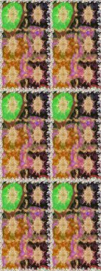 Çiçek deseni. Duvar kâğıdı barok, İspanyol kumaşı. Kusursuz raster arka plan. Kahverengi ve bej renklerde altın elementler. Şekil grafik deseni.