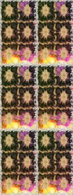 Çiçek deseni. Duvar kâğıdı barok, İspanyol kumaşı. Kusursuz raster arka plan. Kahverengi ve bej renklerde altın elementler. Şekil grafik deseni.